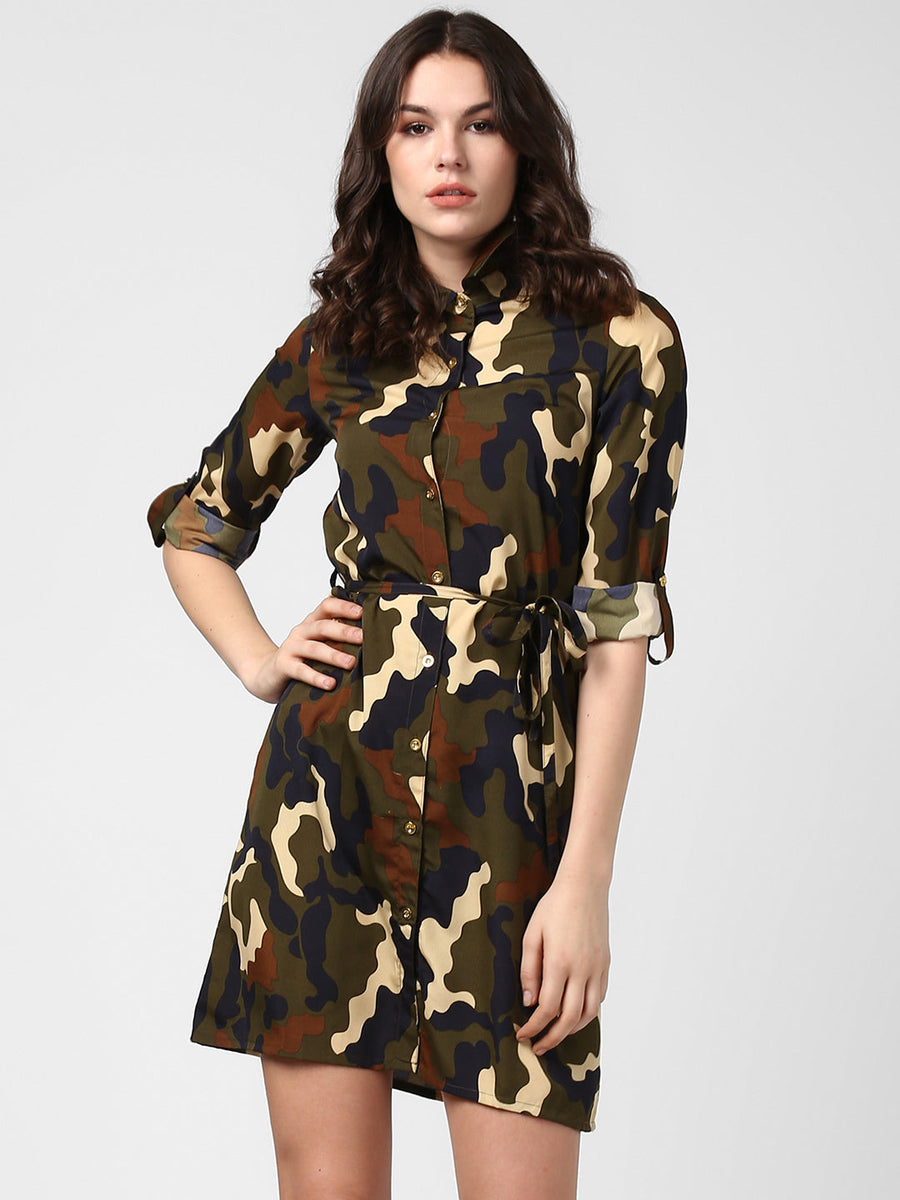 Camouflage womens cheap dress shirt