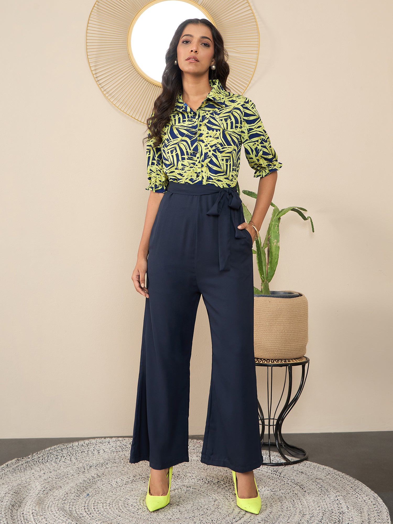 StyleStone Women's  Jumpsuit with Floral Print