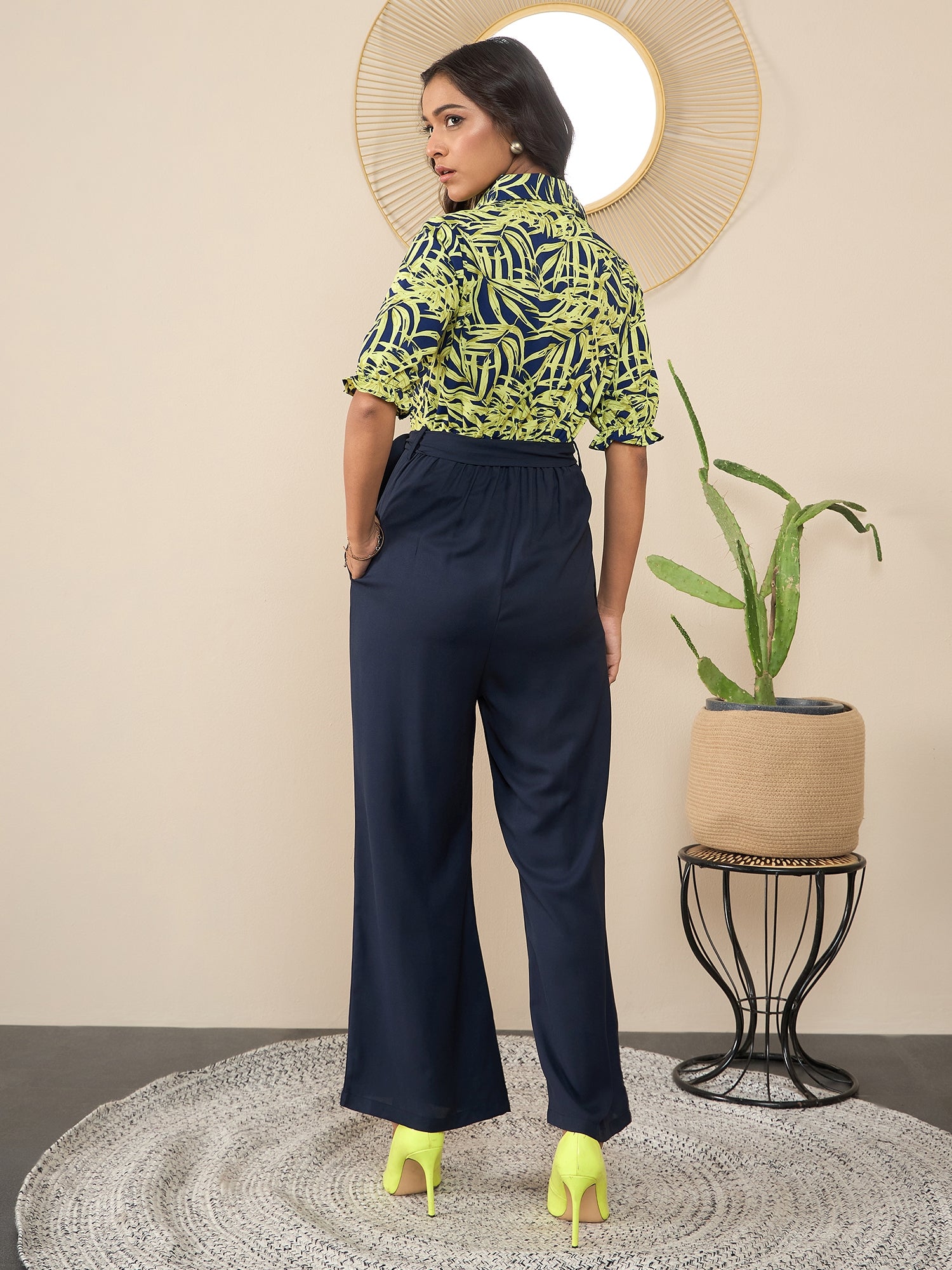 StyleStone Women's  Jumpsuit with Floral Print