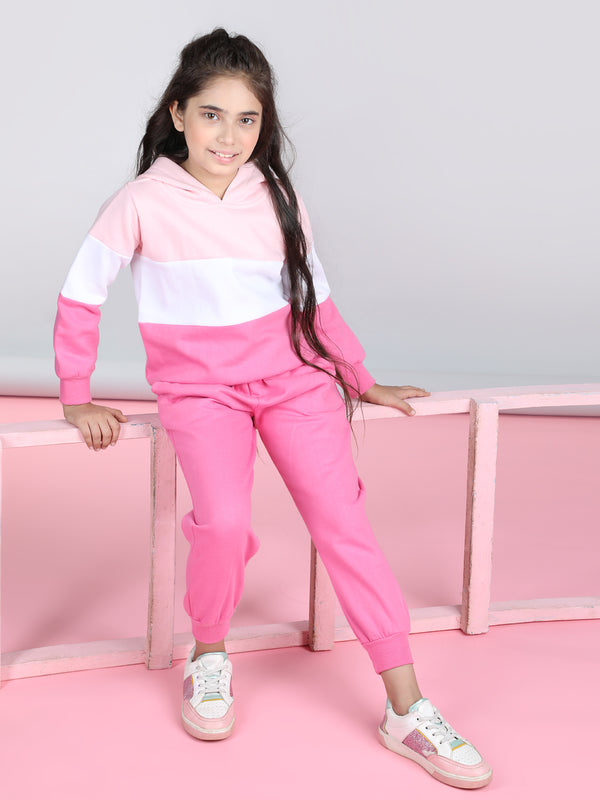 StyleStone Girls Color Blocked Tracksuit