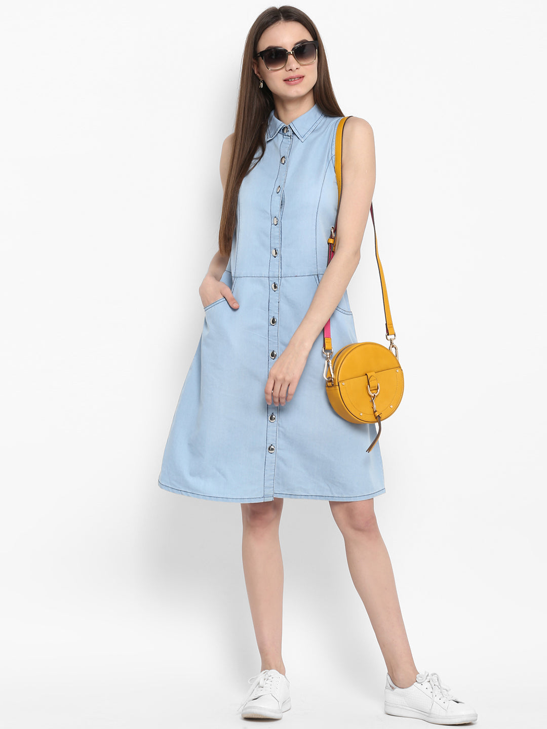 Women's Denim Dungaree Skirt Dress (without inner)