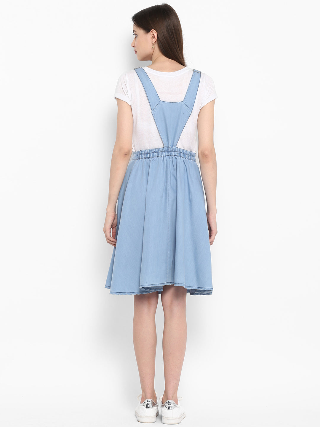 Buy online Women's Dungaree Dress Solid Dress from western wear for Women  by Buynewtrend for ₹549 at 63% off | 2024 Limeroad.com