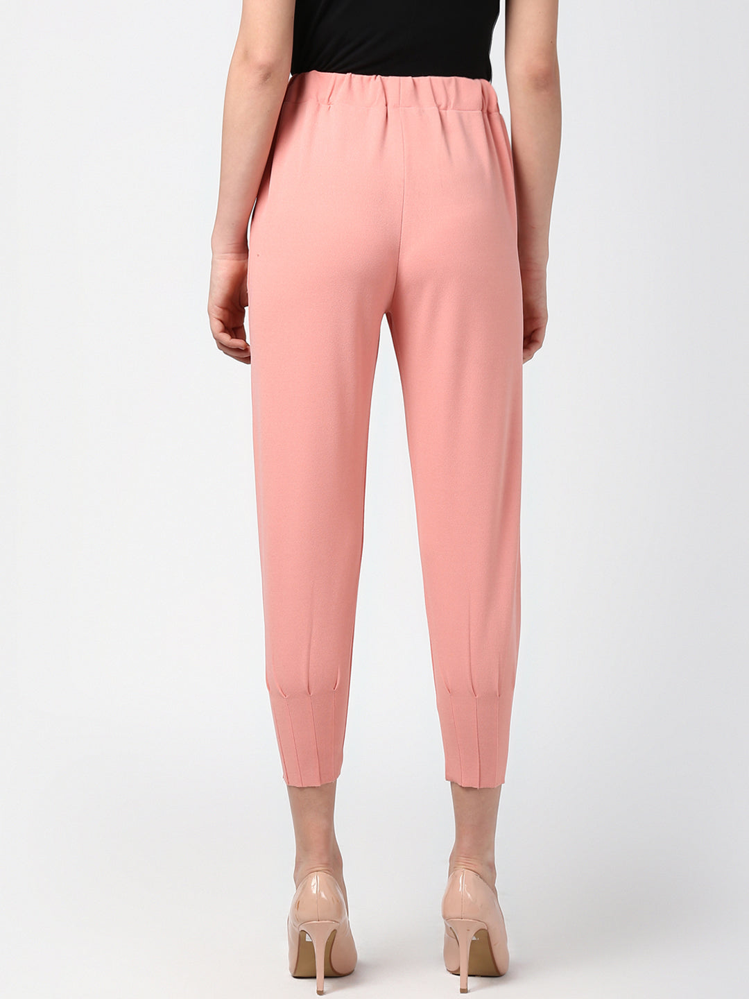 Women's Pink elasticated waistband and hemline stylised Pants