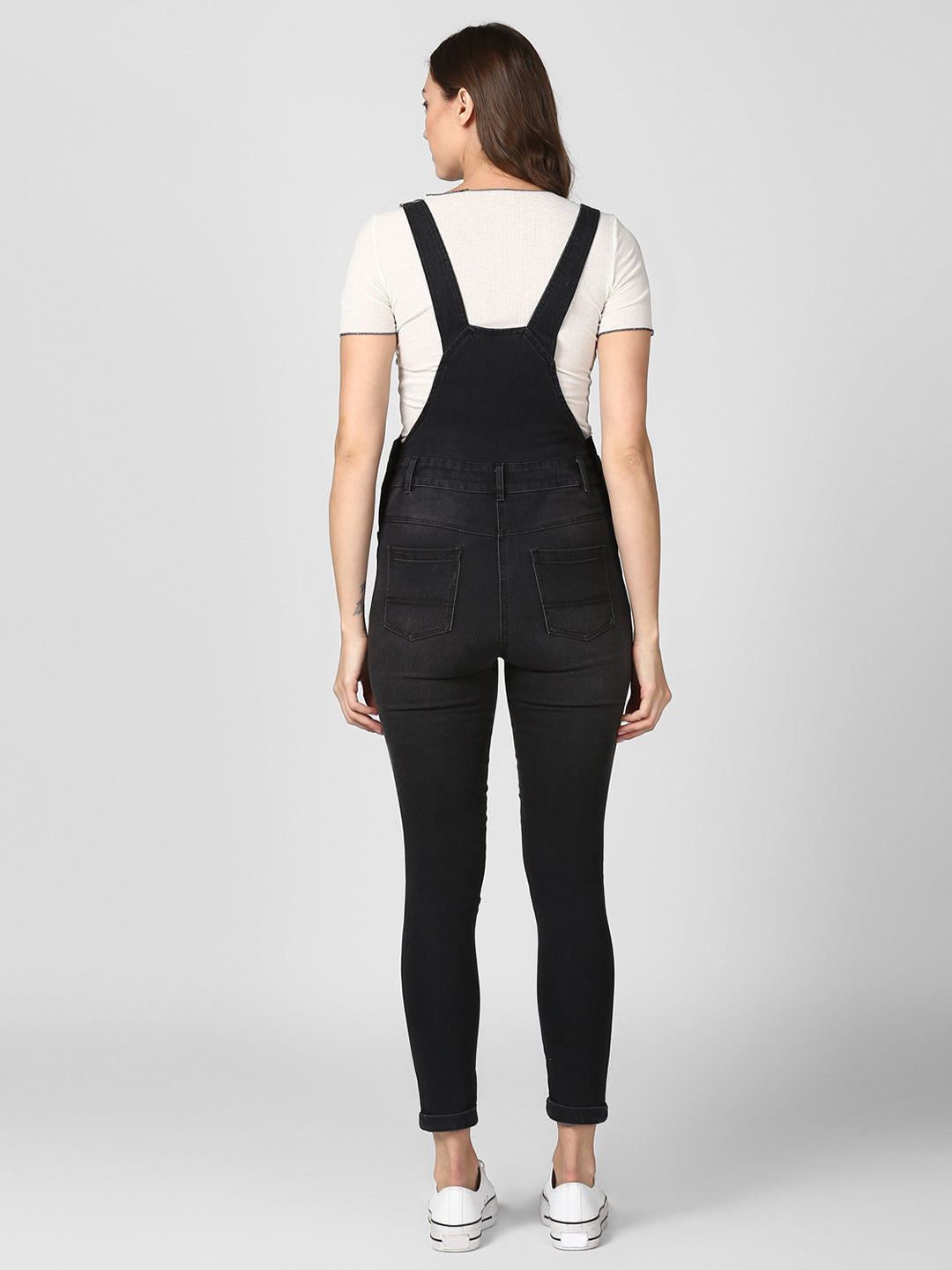 Women's Black Denim Dungaree