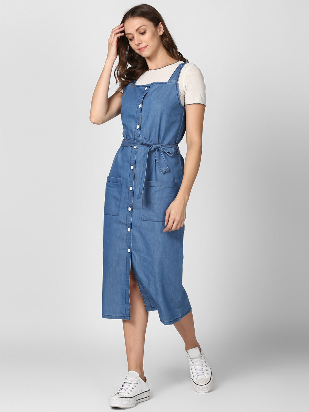Denim Dress Outfit w. Belt for Women | Luci's Morsels