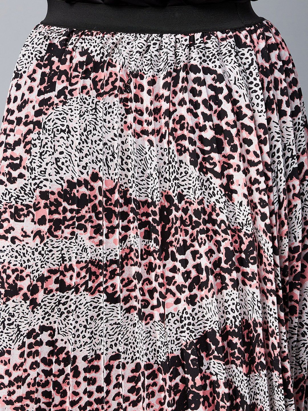 Women's Animal Print Pleated Skirt