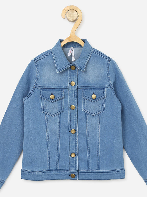 Girls Ice Blue Denim Jacket